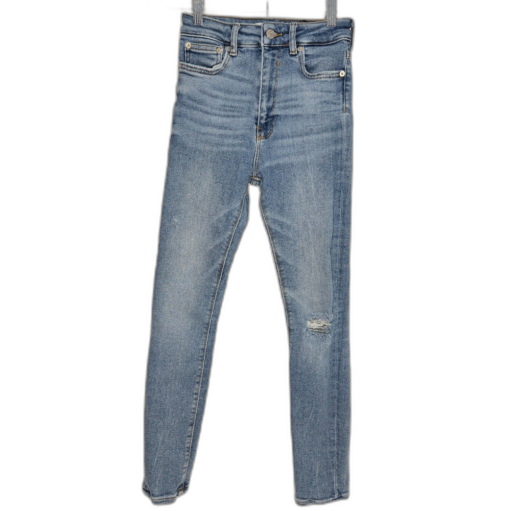 ZARA WOMAN Premium Skinny Jeans | Women's Size 24/2 | Light Blue Distressed